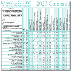 2027 Compatibilité de médicaments administrés par voie IV à l'aide d'un dispositif en Y